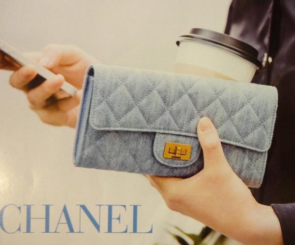 CHANEL★雑誌掲載★2016年新作★デニム素材のフラップウォレット シャネル財布コピー A80829